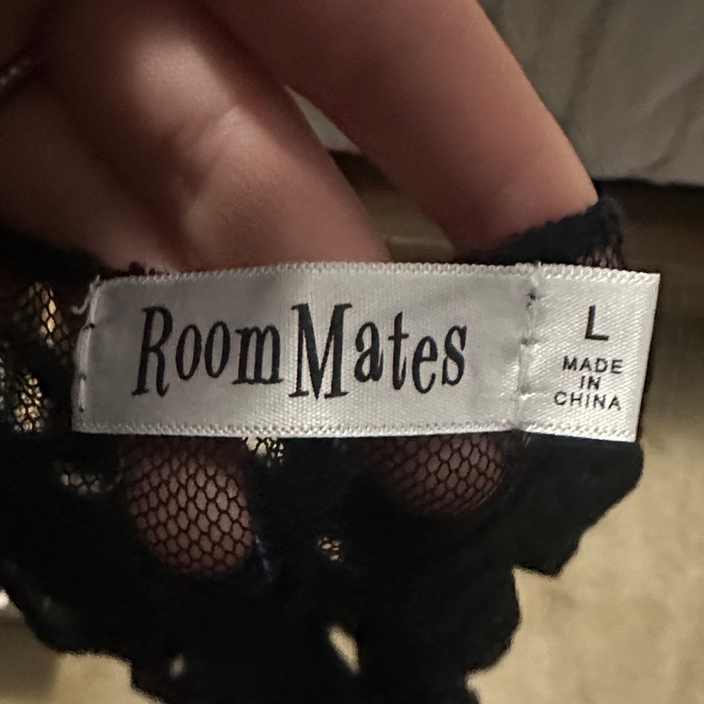 RoomMates Black Lace Panties
